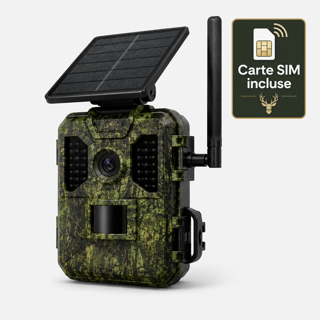 4G-Solar-Wildkamera mit inklusive SIM-Karte, ohne Abo