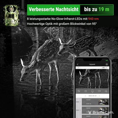 Erfassungsreichweite der BrameCam 4G-Solar-Wildkamera