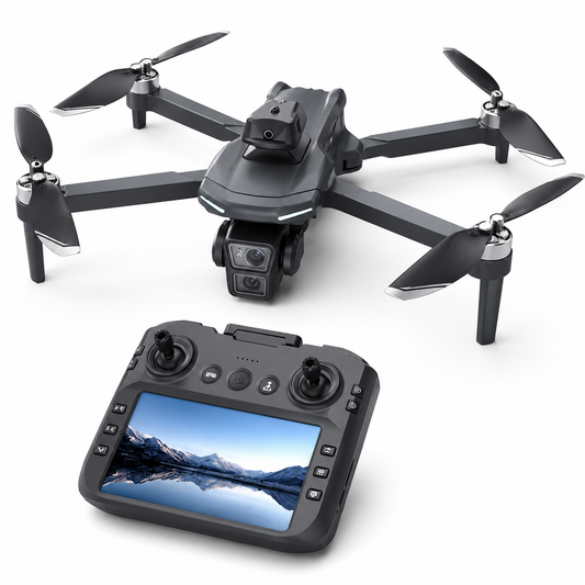 BrameCam GPS-WLAN-FPV-Drohne mit Display, Produktansicht