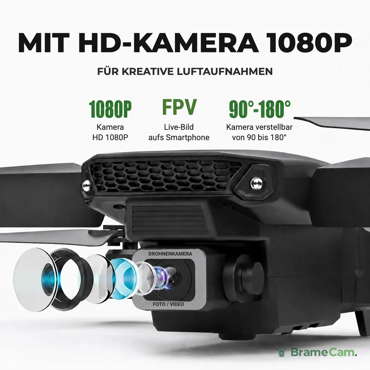 Integrierte Kamera der BrameCam 1080P-WLAN-Drohne