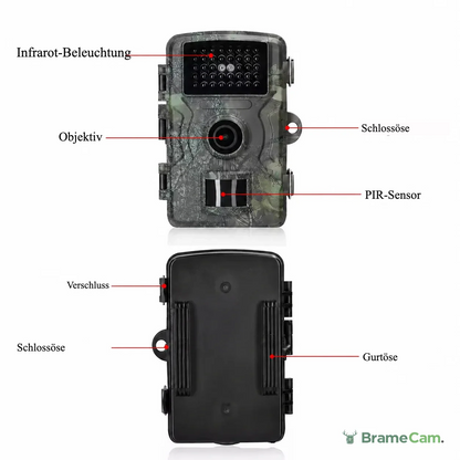 BrameCam Full-HD-Wildkamera – Gehäusedetails