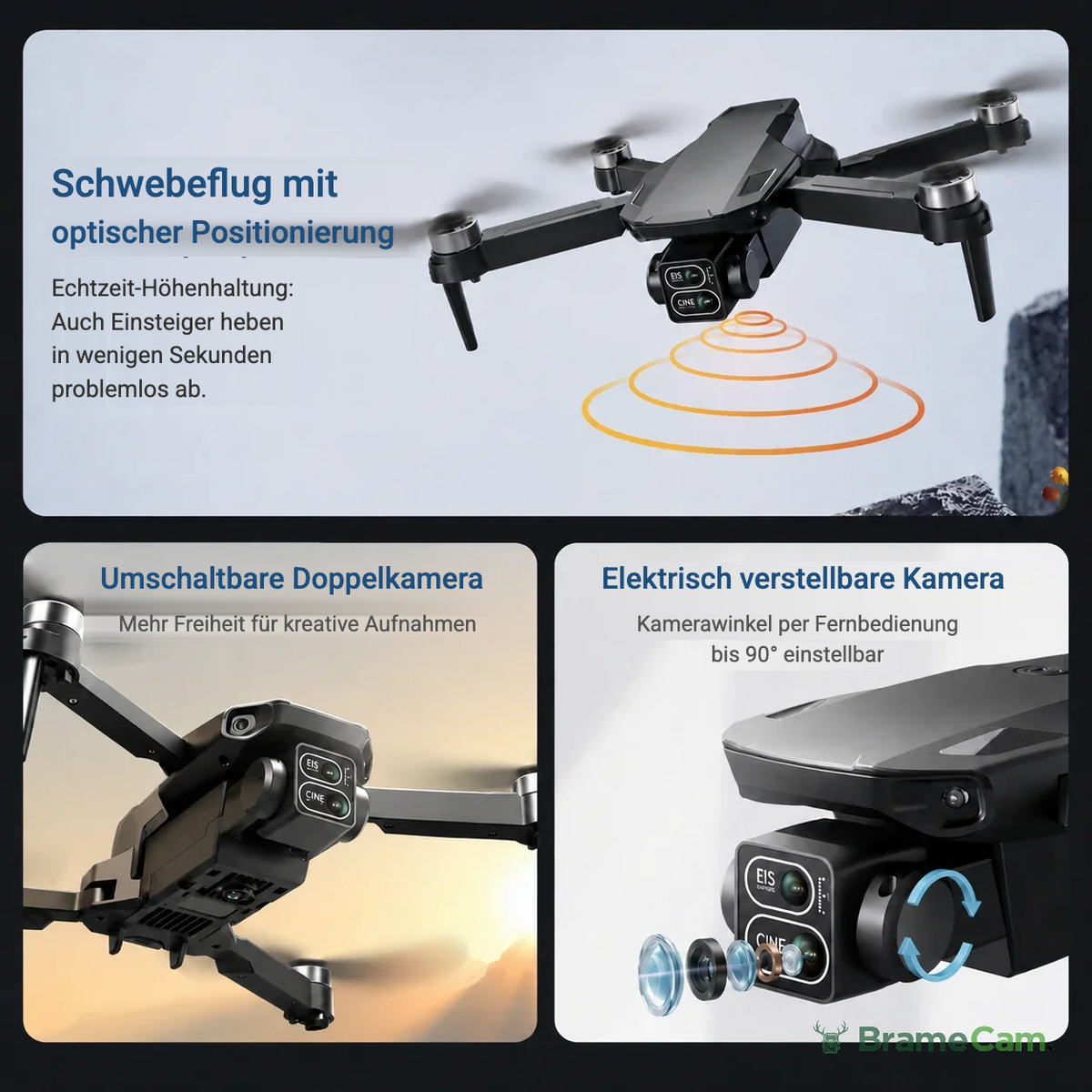 Flugsicherheit der BrameCam faltbaren WLAN-FPV-Drohne